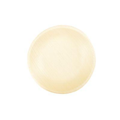 Einwegteller Papstar pure, ø 175 mm, 25 Stk., hitzebeständig, individuelle Optik, aus Palmblatt, hellbraun