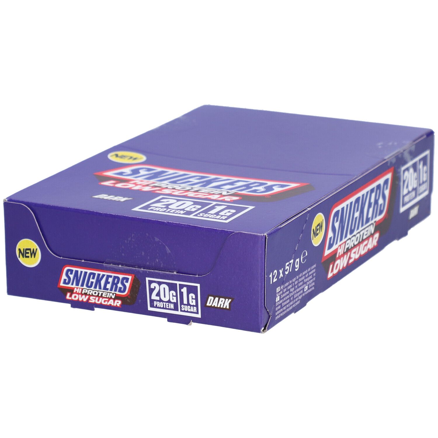 Snickers Dark Low Sugar High Protein Bar (12x57g) 12x57 g Riegel
