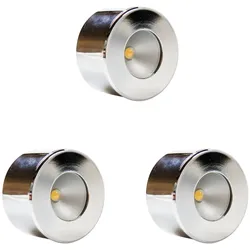 LED Unterbauleuchte, Mini-Star, chrom, warmweiss, 3er SET