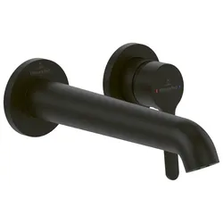 Villeroy & Boch Waschtischarmatur Skyla TVW116001000 o Ablaufgarnitur Matt Black TVW116001000K5