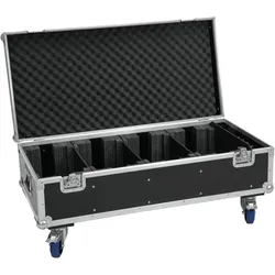 Roadinger Flightcase 4x PLL-576 CW/WW mit Rollen, Audio Racks + Cases, Schwarz