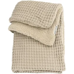 Meyco, Babydecke, Baby Waffel Teddy Babydecke - sand (100 x 70 cm)