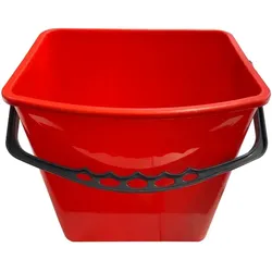 Putzeimer für Reinigungswagen RMV Eimer 6 L rot mini Eimer, stabiler Griff aus Kunststoff