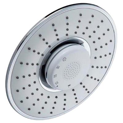 Regenduschkopf ADOB "Bluetooth", grau (chromfarben), B:21cm, Duschköpfe, mit Bluetoothlautsprecher für Musik oder Telefon