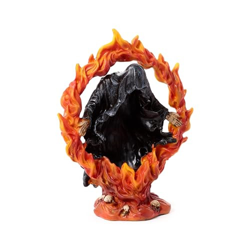 Puckator The Reaper of Death Ring of Fire Waxinelichthouder, zwart kunsthars