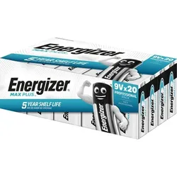 Energizer Batterie Max Plus Max Plus 9V 6LR61 Alkali 9 V 20 Stück