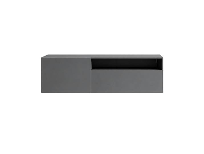Meuble tv gris moderne à poser ou suspendre