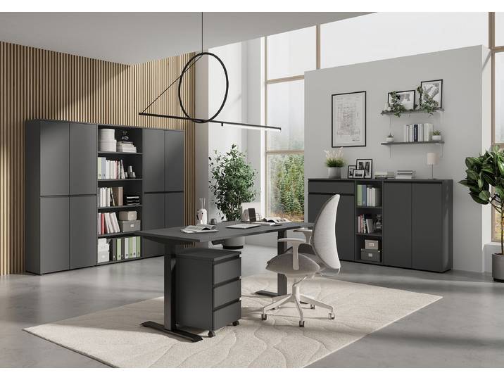 Bureau réglable Bedano - Type A 160cm Gris/Graphite