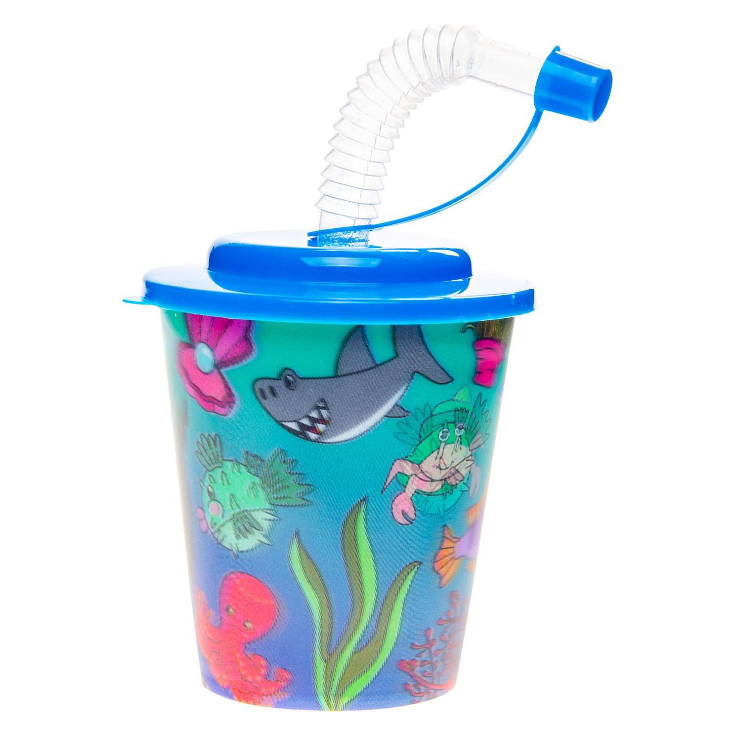 LG-Imports Becher mit Deckel und Strohhalm Unterwasserwelt, 12tlg. (37973849)