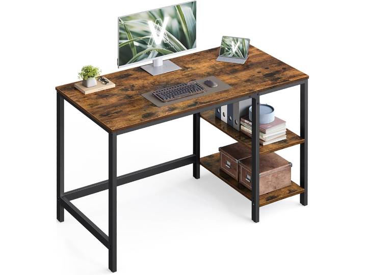 Computertisch 120x60 vintagebraun Holzoptik modern