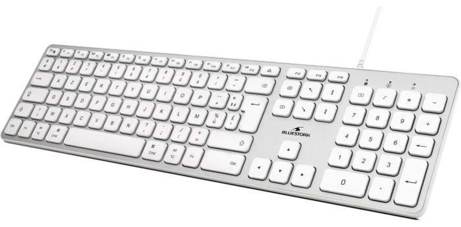 Bluestork wit Frans AZERTY-toetsenbord