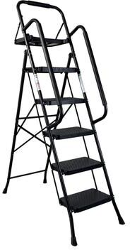 Kodotan sofa Step Ladder, Folding Step Stool with Wide Anti-Slip Pedal, Sturdy Steel Ladder, Convenient Handrail, Portable Steel Step Stool