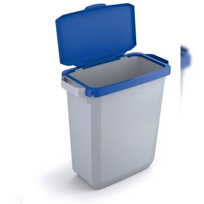 Durable DURABIN 60 grau + blauer Deckel (Klappdeckel)