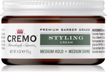 Cremo Hair Styling Cream Medium Styling creme de styling hidratante para cabelo para homens 113 g. Hair Styling Cream Medium Styling