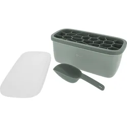 Berger Eiswürfel-Set inkl. Eiswürfelform, Deckel, Box und Eisschaufel grün