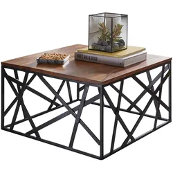 WOHNLING WL5.596 Couchtisch BAKAL Sheesham 60 cm x 60 cm x 35 cm