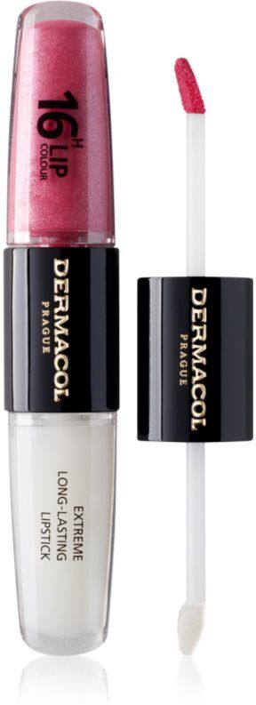 Dermacol 16H Lip Colour long-lasting lipstick and lip gloss shade 15 Dazzling Diva 2x4 ml