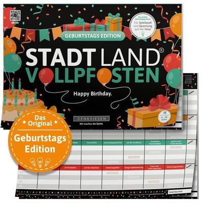 DENKRIESEN - STADT LAND VOLLPFOSTEN® - GEBURTSTAGS EDITION - 'Happy Birthday.' - A4
