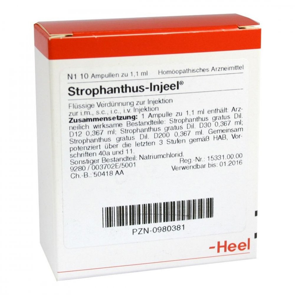 Biologische Heilmittel Heel GmbH Strophanthus Injeel Ampullen 00980381
