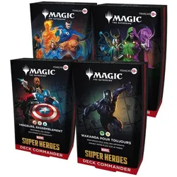 Wizards of the Coast Magic the Gathering Marvel Super Heroes Commander Decks Carton (4) *FRANCAIS* (Französisch, Commander)