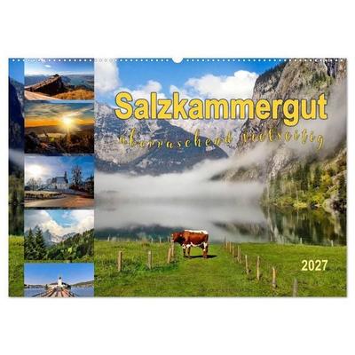 Salzkammergut, überraschend vielseitig (Wandkalender 2027 DIN A2 quer), CALVENDO Monatskalender