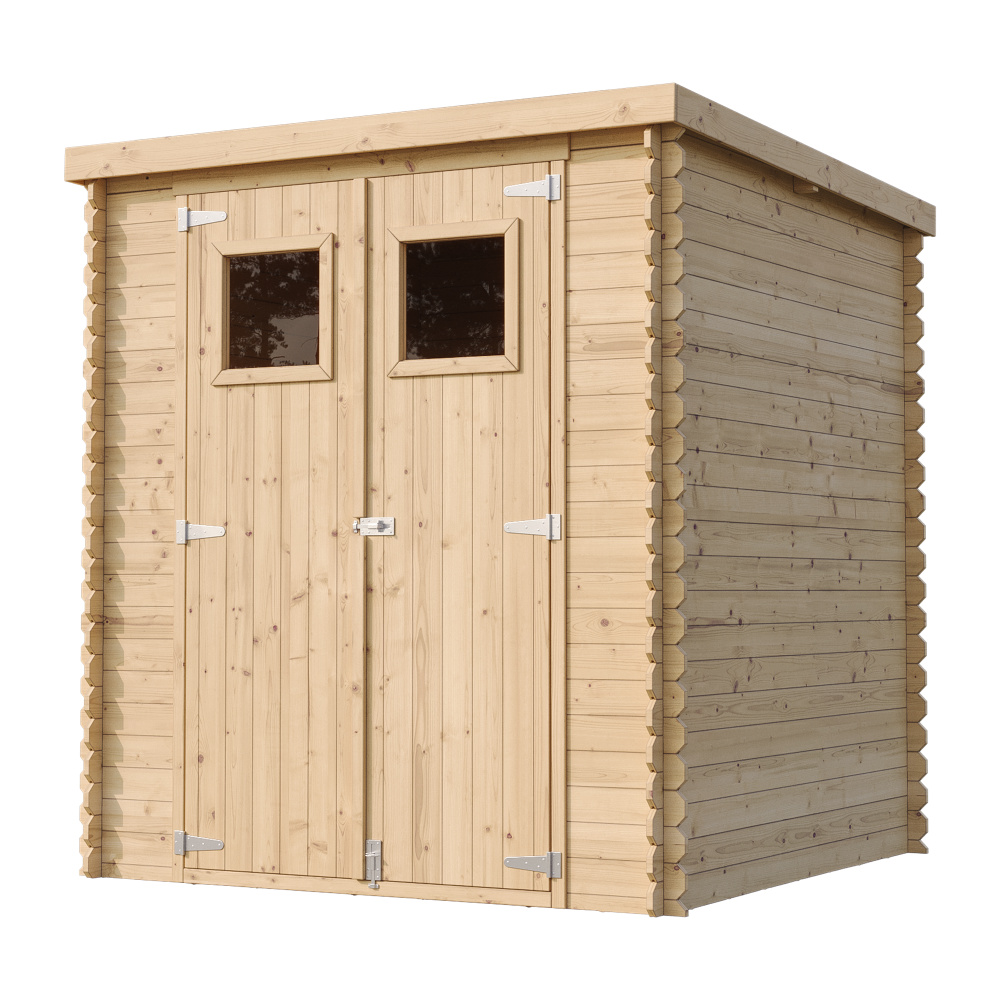Gartenhaus Holz - Geräteschuppen Holz - Gerätehaus B204xL204xH202 cm/ 3.53 m2 - Fahrrad Schuppen - Gartenhäuser & aufbewahrung Wasserfestes Dach TIMBELA M309