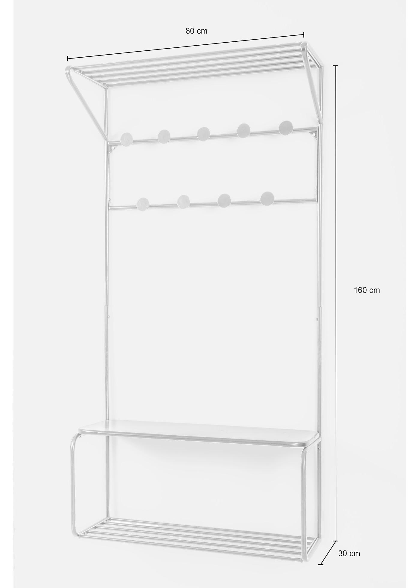 bonprix Wandregal, schwarz, Gr.160x80 cm, Platzwunder für Deinen Flur