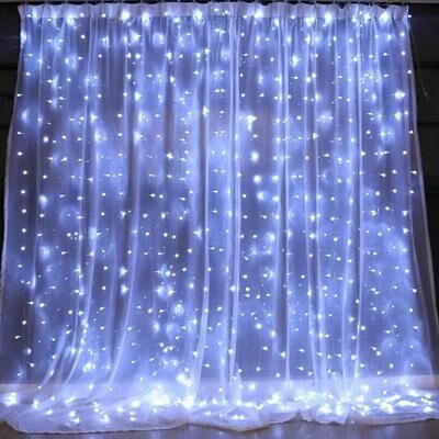 Uplift Picks USB LED Curtain Fairy Lights With Remote And 8 Lighting Modes white 3mx2m 200led