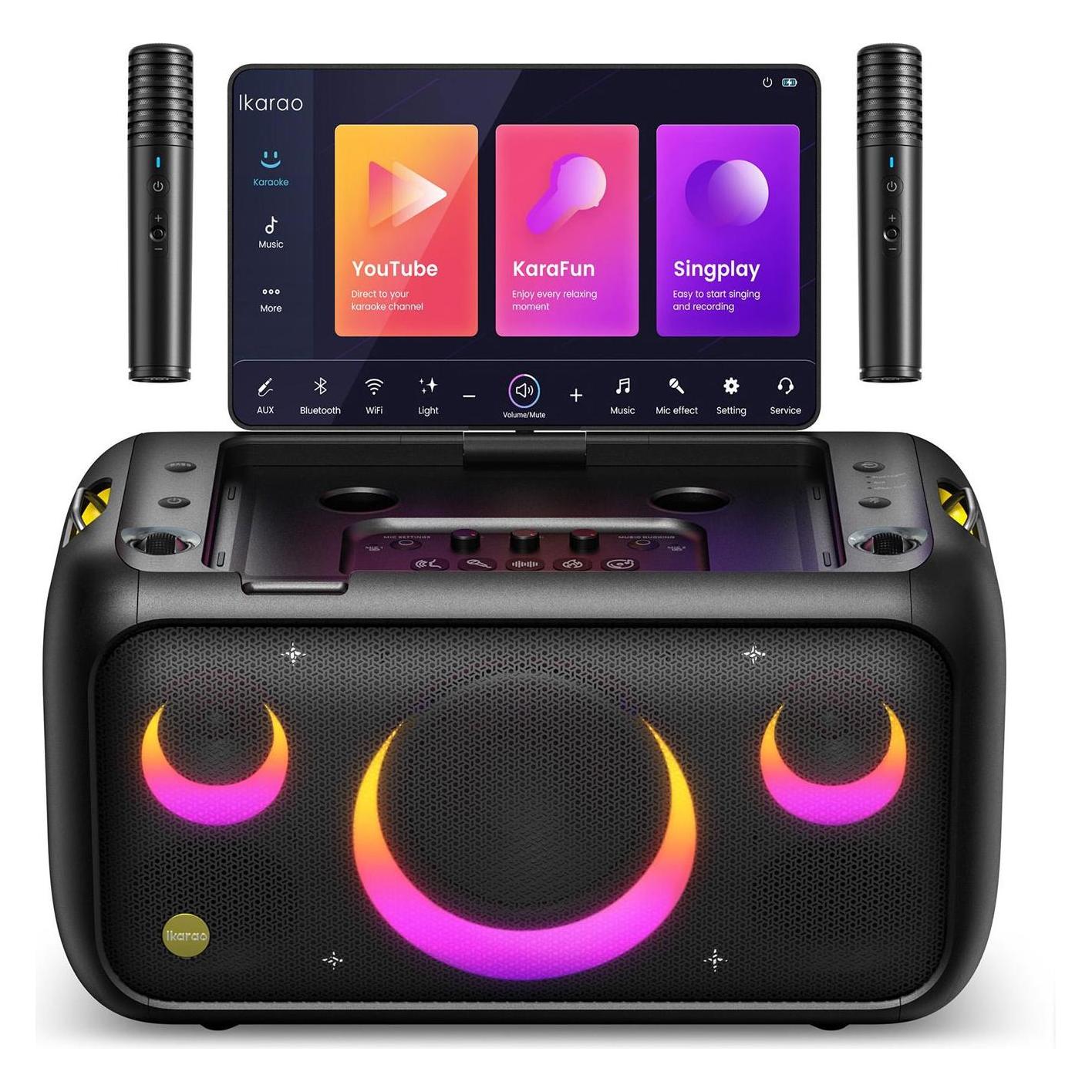 Ikarao Karaokebox Break X1 13" Screen 2 Mikrofone, 800W (Break X1)