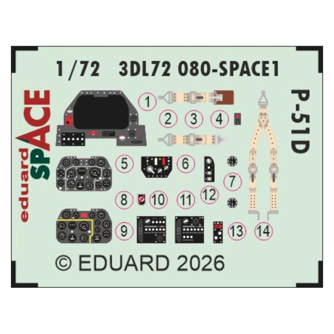 Eduard P-51D SPACE for Arma Hobby (3DL72080)