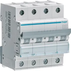 Hager MCN416 Leitungsschutzschalter 4 polig 6kA C-Charakteristik 16A 4 Module