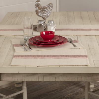 VHC Brands Market Place Red Placemat Set of 4
