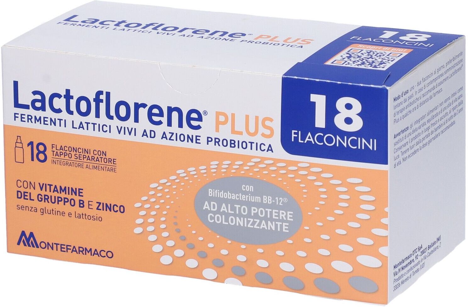 MONTEFARMACO OTC SpA Lactoflorene Plus, 18 Flaconcini