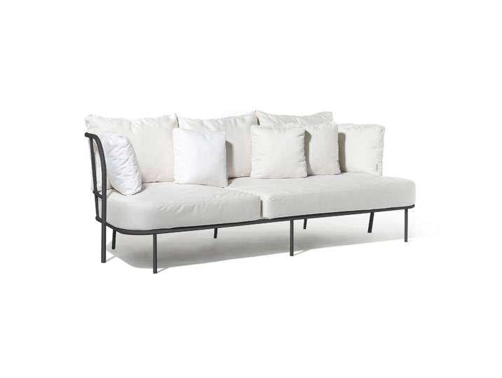 Skargaarden Saltö Sofa Sunbrella silver grey, charcoal grey Aluminiumrahmen