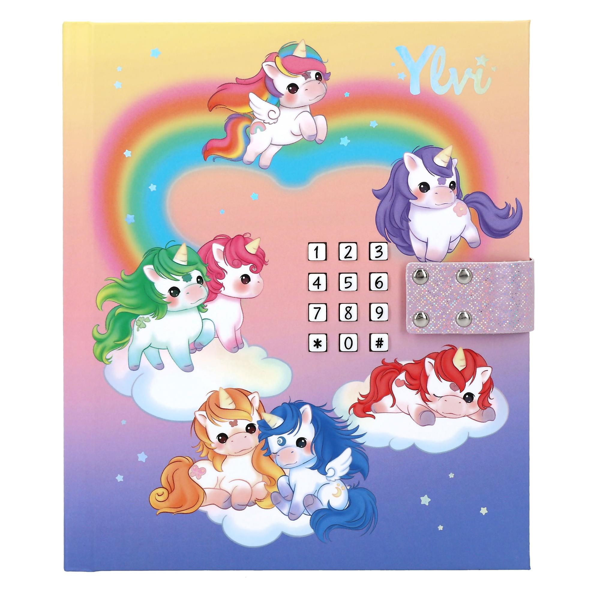 Depesche Ylvi Tagebuch mit LED, Code und Sound regenbogenfarben (Liniert) (0414381)