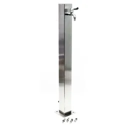 Helloshop26 - 95 cm Wassersäule quadratischer Wasseranschluss aus Feinstahl Gartenwasserspender Brunnen 16_0002382