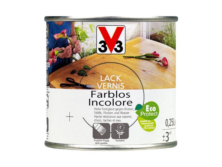 V33 Holzlack Farblos Glänzend 250 ml