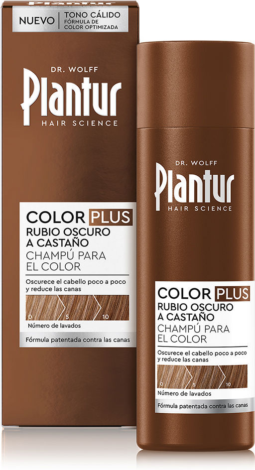 Plantur Color Plus blond foncé à brun, shampooing colorant 200 ml