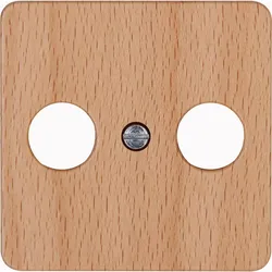 Kopp 358631002 HK02 - Antennen-Abdeckung für Antennensteckdose TV/RF, Farbe: buche