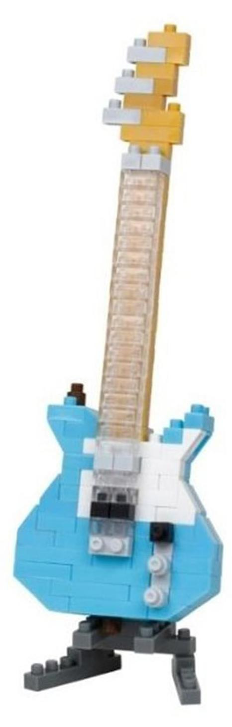 Bandai Nanoblock elektrische gitaar blauw - 150 onderdelen