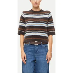 Halbarm-Strickpullover Braun 38