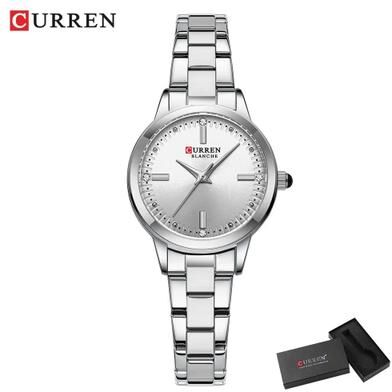 Uplift Essentials Dazzling Diamond Roman Dial Watch Fashionable Luxury Waterproof Quartz Timepiece With Luminous Hands For Women silver With Box