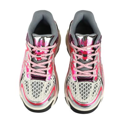 Trainingsschuh BUFFALO "Buffalo SCORE TEC", Damen, Gr. 38, pink (weiß, pink, silber), Polyurethan, Schuhe