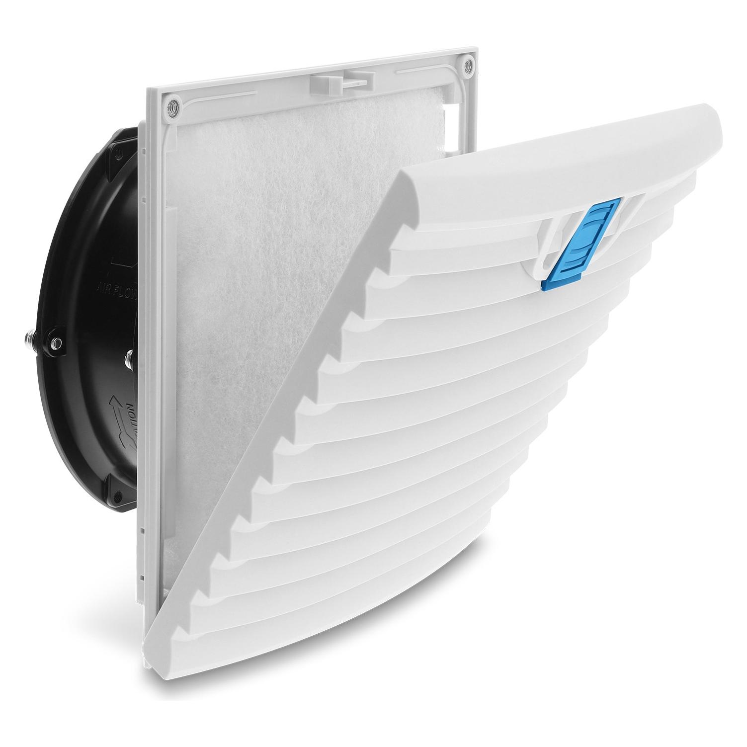 Delock Axialventilator 230 V Wechselstrom mit Filter, 204 x 204 x 97 mm (150 mm, 1x) (67467)