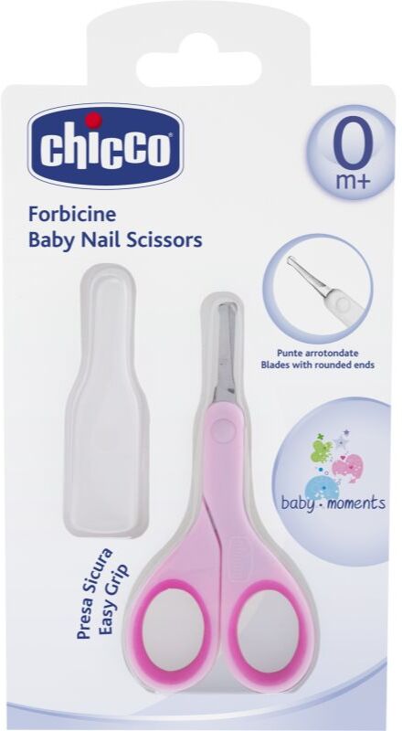 Chicco Baby Moments ciseaux à bout arrondi pour bébé 0m+ Pink 1 pcs