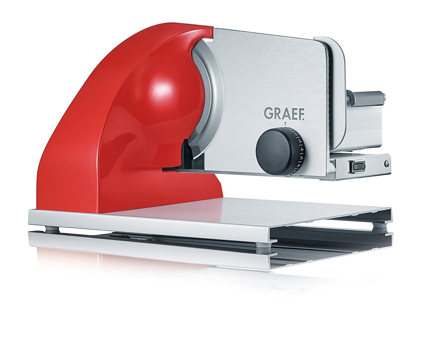 Graef SKS903EU Elektrische snijmachine, Rood, 185 W