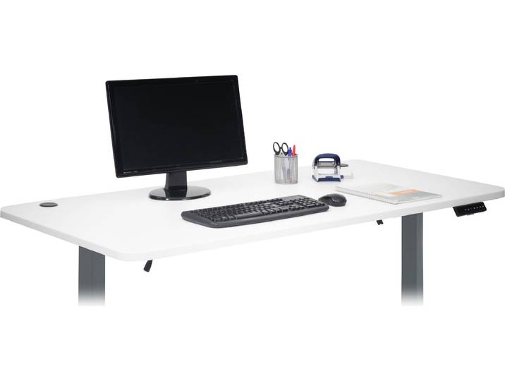 Tischplatte HWC-D40 für Schreibtische, Schreibtischplatte, 160x80cm MVG- weiß