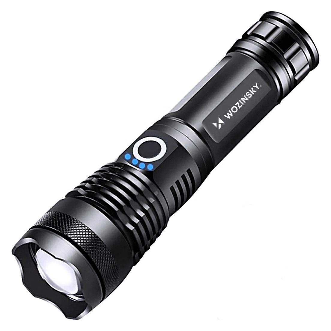 Wozinsky WLT-15W 15W 1500lm CREE IP65 Taktische Taschenlampe mit einstellbarem Lichtkegel - Schwarz (16.50 cm, 1500 lm) (1409315874)