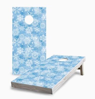Skip's Garage Snowflake Pattern Regulation 2x4 Cornhole Game Set