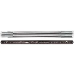 Bmi Gliedermaßstab L.2m B.14mm mm/mm EG II Alu.schwarz